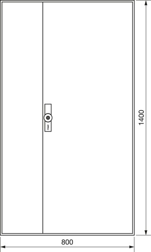 Hager Zählerschrank,universZ 1400x800x205,IP54 ZB53W