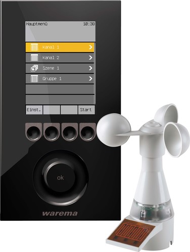 Warema Sonnen Wisotronic 1-Kanal UP schwarz inkl. Wetterstation 1002841
