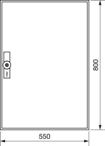 Hager Zählerschrank,universZ 800x550x205,IP54 ZB12W