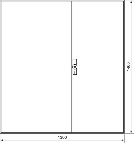 Hager Zählerschrank,universZ 1400x1300x205,IP54 ZB55W