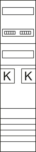Hager Komplettfeld 1-feld.,H1100,2ZP ZH3ET22