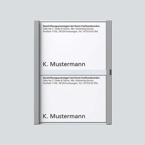 Siedle&Söhne Namensschild titan-met kpl f.TM 611-2 TM 200029040-00