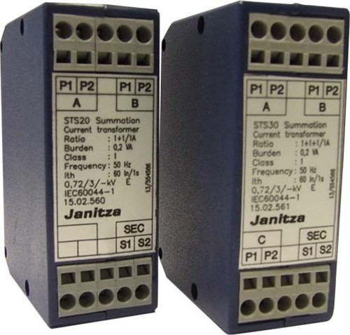 Janitza Electronic Summenstromwandler KL.1 1+1/1A 0,2VA STS20 #1502560