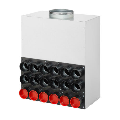Helios Ventilatoren Verteilerkasten mit 18 Stutzen FRS-VK 18-63/180