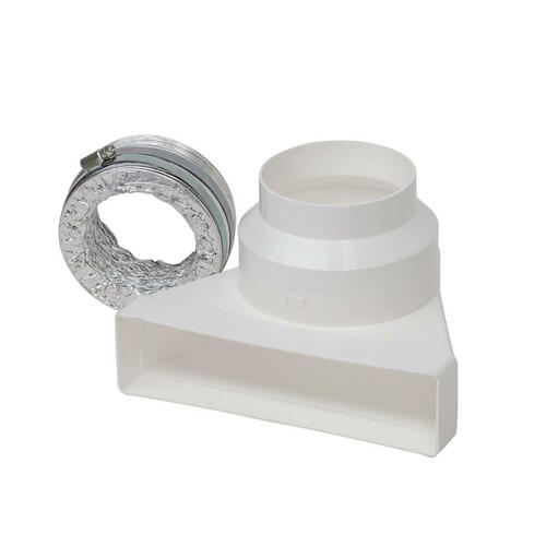 Helios Ventilatoren Flachkanal-Umlenkstück mit Schlauch 1m FU 90/100