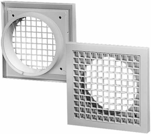Helios Ventilatoren Lüftungsgitter, braun G 100 B