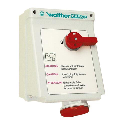 Walther Werke Wandsteckdose 16A 4P 230V 9h IP44 AE110409 Walther Werke Wandsteckdose 16A 4P 230V 9h IP44 AE110409