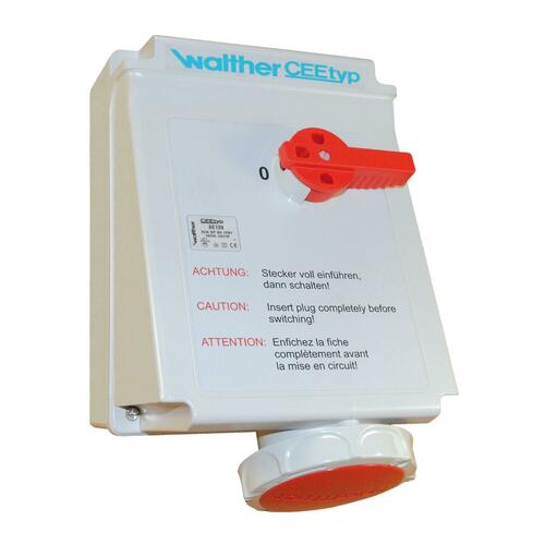 Walther Werke Wandsteckdose 16A 4P 230V 9h IP67 AE119409 Walther Werke Wandsteckdose 16A 4P 230V 9h IP67 AE119409