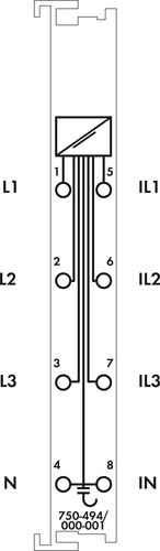 WAGO GmbH & Co. KG Leistungsmessklemme 3-phasig 750-494/000-001