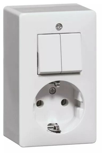 Peha Kombination weiß Schalter/Steckdose H 6695