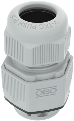 OBO Bettermann Vertr Kabelverschraubung D:25, lichtgrau V-TEC PUSH M25 OBO Bettermann Vertr Kabelverschraubung D:25, lichtgrau V-TEC PUSH M25