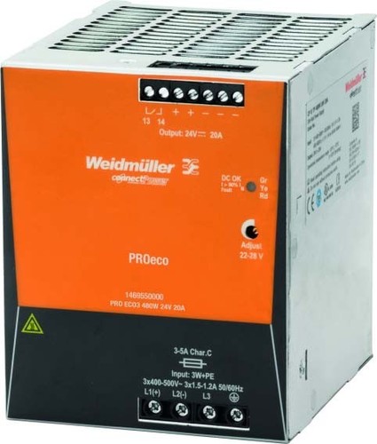 Weidmüller Schaltnetzgerät PROECO3 480W 24V 20A