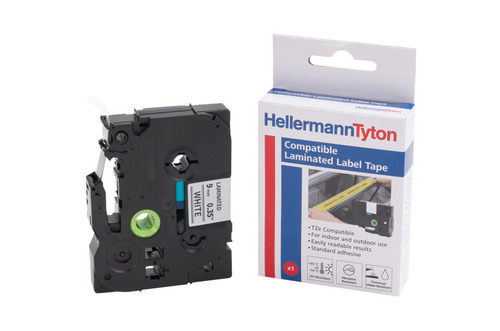 HellermannTyton Beschriftungsband Etikett bedruckbar, schwarz HTZ231-PET-BK/WH HellermannTyton Beschriftungsband Etikett bedruckbar, schwarz HTZ231-PET-BK/WH
