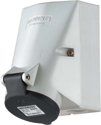 Mennekes Wanddose TwinCONTACT 32A,4p,7h,500V,IP44 1857 Mennekes Wanddose TwinCONTACT 32A,4p,7h,500V,IP44 1857