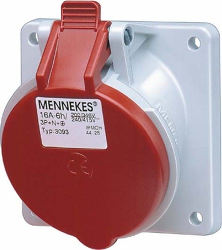 Mennekes Anbaudose schräg 32A,7p,6h,400V,IP44 3120 Mennekes Anbaudose schräg 32A,7p,6h,400V,IP44 3120