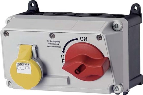 Mennekes Wanddose DUO 16A,3p,4h,110V,IP44 7602 Mennekes Wanddose DUO 16A,3p,4h,110V,IP44 7602