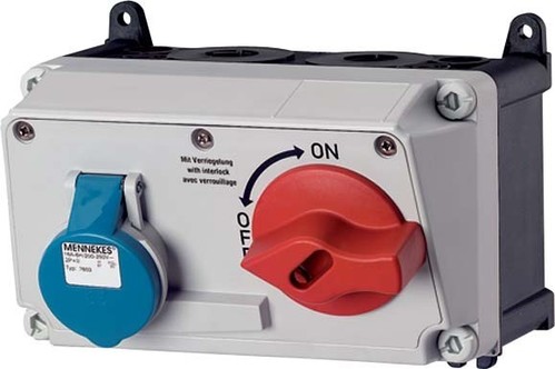Mennekes Wanddose DUO 16A,3p,6h,230V,IP44 7603 Mennekes Wanddose DUO 16A,3p,6h,230V,IP44 7603