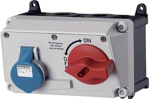 Mennekes Wanddose DUO 32A,4p,9h,230V,IP44 7613 Mennekes Wanddose DUO 32A,4p,9h,230V,IP44 7613