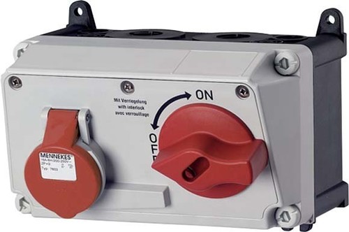 Mennekes Wanddose DUO 32A,4p,6h,400V,IP44 7614 Mennekes Wanddose DUO 32A,4p,6h,400V,IP44 7614