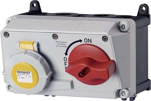 Mennekes Wanddose DUO 16A,3p,4h,110V,IP67 7620 Mennekes Wanddose DUO 16A,3p,4h,110V,IP67 7620