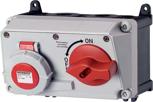 Mennekes Wanddose DUO 16A,5p,6h,400V,IP67 7626 Mennekes Wanddose DUO 16A,5p,6h,400V,IP67 7626