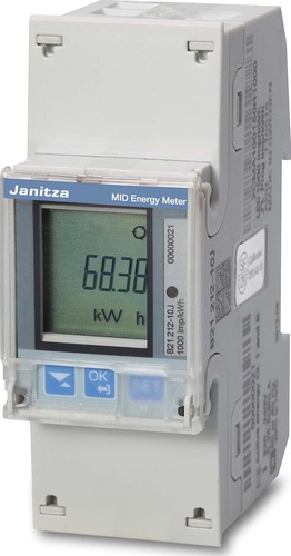 Janitza Electronic Wechselstromzähler 1-phasig, 65A B21 311-10J (1 x S0)