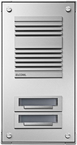 Elcom AP-Türstation 2Taster, 1-reih.,ws TAP-2/1 RAL9016