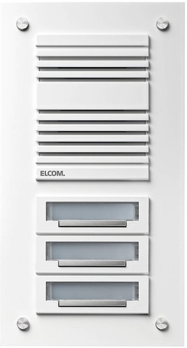 Elcom AP-Türstation 9Taster, 1-reih., weiß TAP-9/1 RAL9016