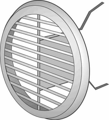 Helios Ventilatoren Lüftungsgitter Metall DN100 LGR 100 al