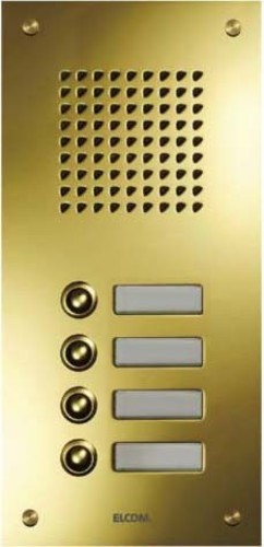 Elcom UP-Türstation 6Taster,1-reih.,PVD TMG-6/1