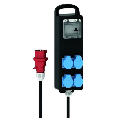 Bals Elektrotech. Vollgummi-Verteiler mit FI 53213