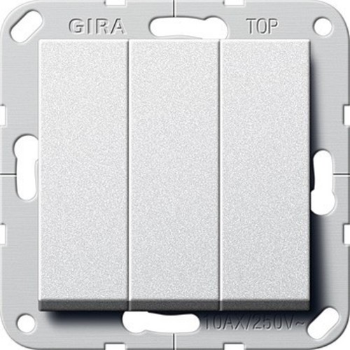 Gira Taster 3-fach aluminium 1polig Schließer 284426