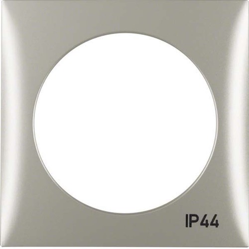 Berker Rahmen chrom matt/lack mit Aufdruck IP44 918272568