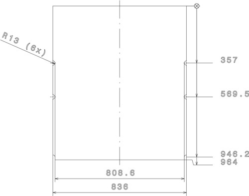 GSAB Elektrotechnik Montageplatte H924xB818 PVC6mm 88M1700