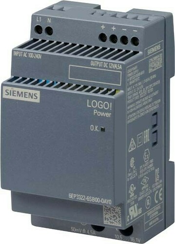 Siemens Dig.Industr. LOGO!POWER 12V/4,5A 6EP3322-6SB00-0AY0
