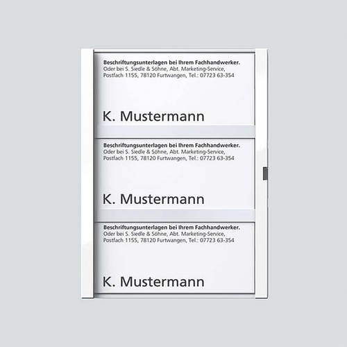 Siedle&Söhne Namensschild weiß-hgl f. TM612-3/BTM650-03 200029956-00