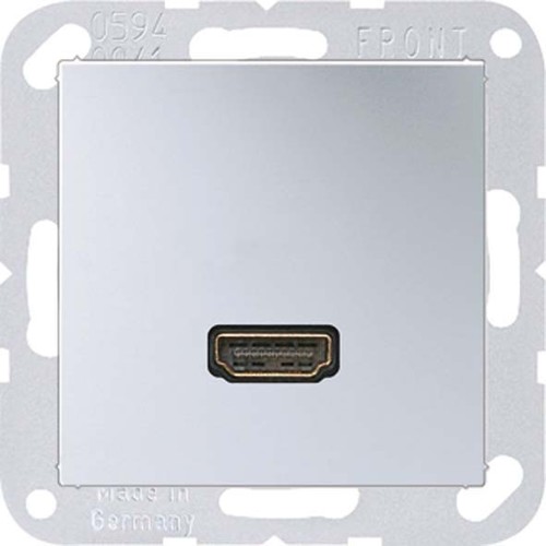Jung Multimedia-Anschluss aluminium HDMI m.Tragring MA A 1112 AL