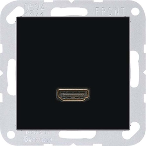 Jung Multimedia-Anschluss schwarz HDMI m.Tragring MA A 1112 SW Jung Multimedia-Anschluss schwarz HDMI m.Tragring MA A 1112 SW