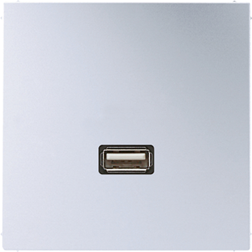 Jung Multimedia-Anschluss aluminium USB m.Tragring MA AL 1122