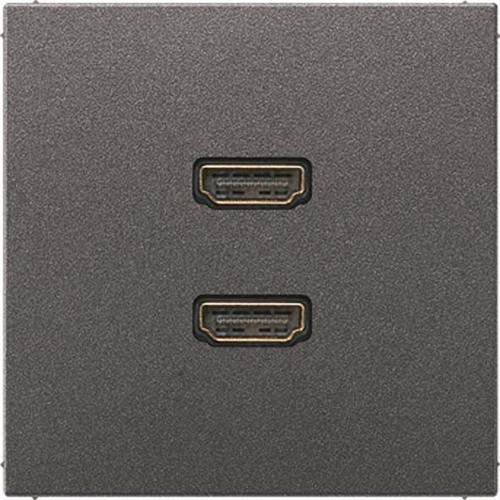 Jung Multimedia-Anschluss anthrazit 2 x HDMI m.Tragring MA AL 1133 AN