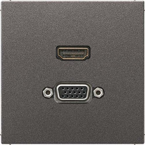 Jung Multimedia-Anschluss anthrazit HDMI/VGA m.Tragring MA AL 1173 AN