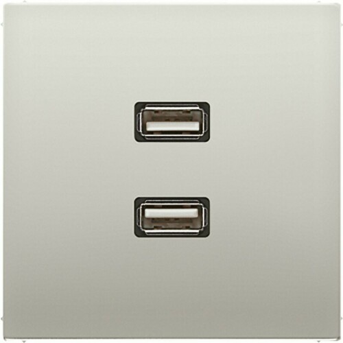 Jung Multimedia-Anschluss edelstahl 2 x USB m.Tragring MA ES 1153 Jung Multimedia-Anschluss edelstahl 2 x USB m.Tragring MA ES 1153
