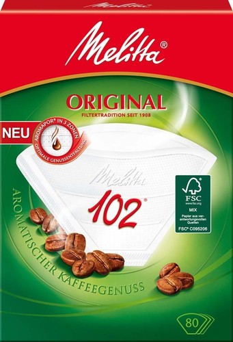 Melitta SDA Filtertüten 102/80 weiß Aroma VE80