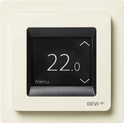 Danfoss Uhrenthermostat Touch-Display DEVIreg Touch weiß