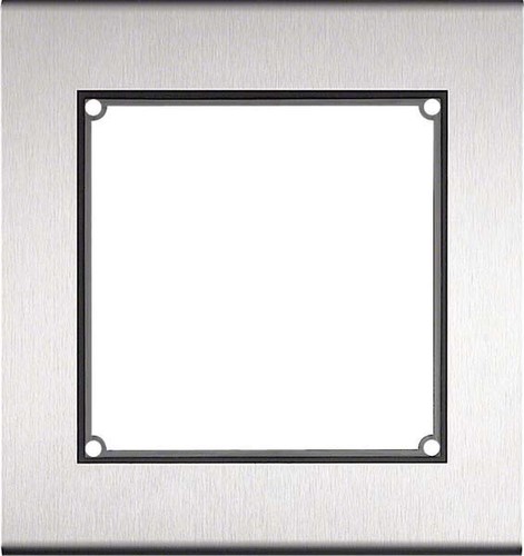 Elcom Aufputzrahmen edelstahl 1 Modul schraubenlos FMO-1/1EM Elcom Aufputzrahmen edelstahl 1 Modul schraubenlos FMO-1/1EM
