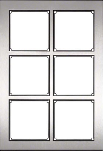 Elcom Türstation edelstahl 6Module schraubenlos FMO-6/2EM