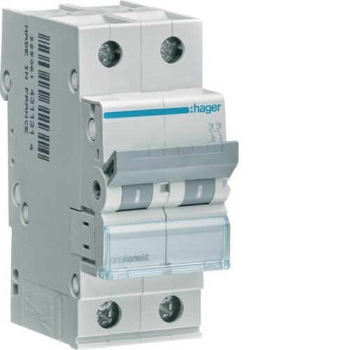 Hager Leitungsschutzschalter 2pol. C-50A, 6kA MCN250