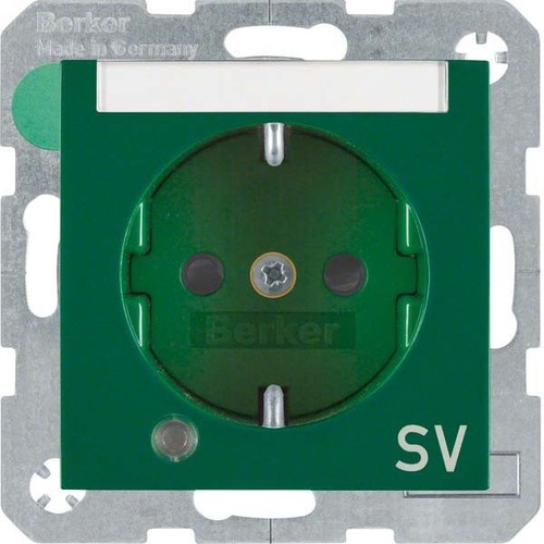 Berker SCHUKO-Steckdose gn/gl Kontroll-LED 41108913