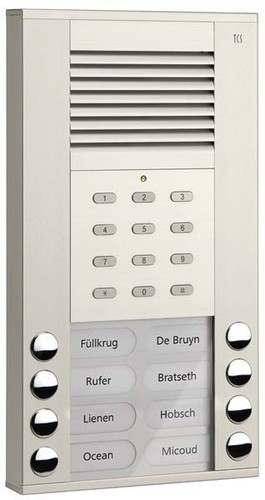 TCS Tür Control Audioaußenstation 1-reihig 8 Tasten Codeschl. ASE51080-0010