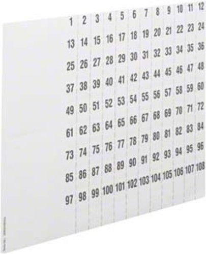 Hager Beschriftungsbögen,uniZ Nummerier.1-108 ZZ90C (VE10)